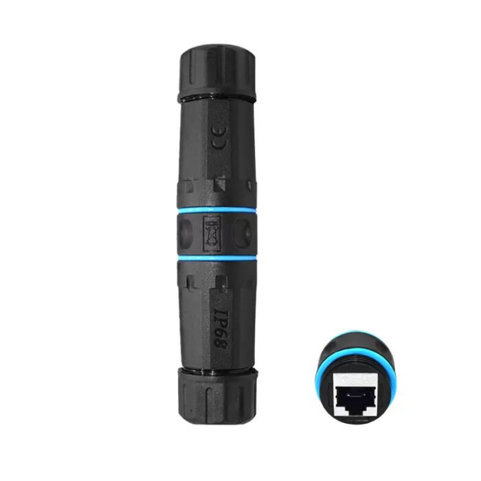 YXY YPM23-CAT6-A Waterproof RJ45 CAT6 90-Degree Right-Angle Coupler