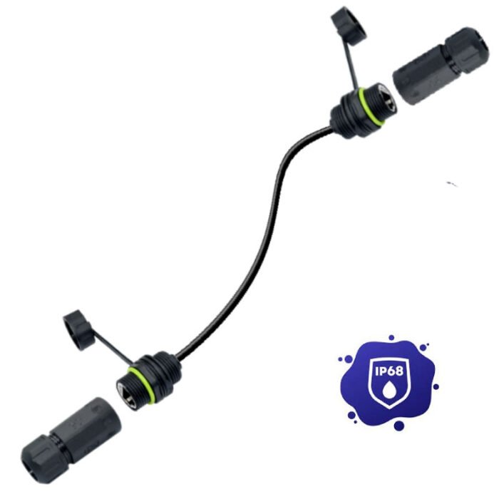 YXY YPM20-CAT6CAT6-01 Waterproof RJ45 CAT6 Extension Cable IP68 (Double Female)