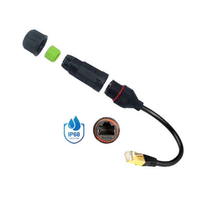 YXY YPM16-CAT6-C01 Waterproof RJ45 CAT6A Connector IP68 Male-to-Female