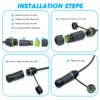 YXY YPM20-CAT6CAT6-01 Waterproof RJ45 CAT6 Extension Cable IP68 (Double Female)