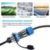 YXY YPM20D-CAT6-A Waterproof RJ45 CAT6 D-Type Flange Bulkhead Connector