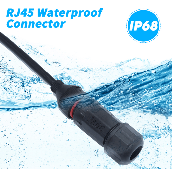 YXY YPM16-CAT6-C01 Waterproof RJ45 CAT6A Connector IP68 Male-to-Female