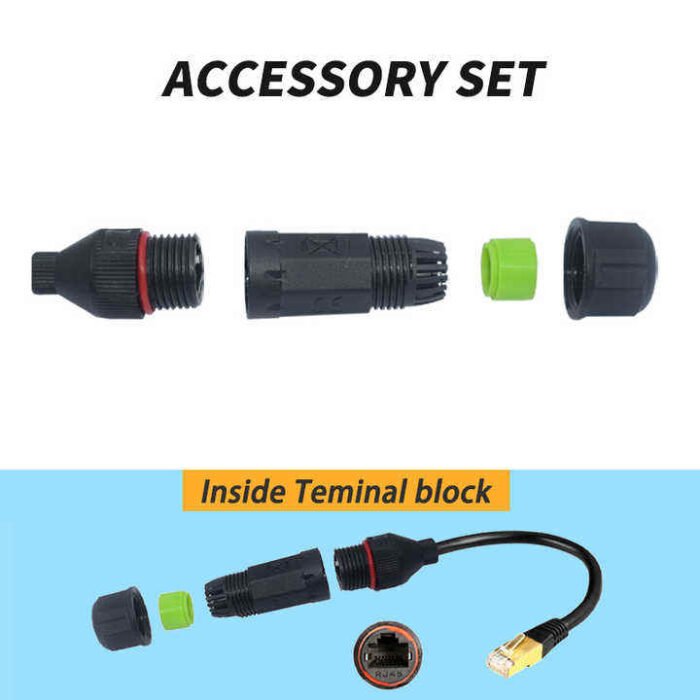 YXY YPM16-CAT6-C01 Waterproof RJ45 CAT6A Connector IP68 Male-to-Female