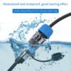 YXY YPM20D-CAT6-A Waterproof RJ45 CAT6 D-Type Flange Bulkhead Connector