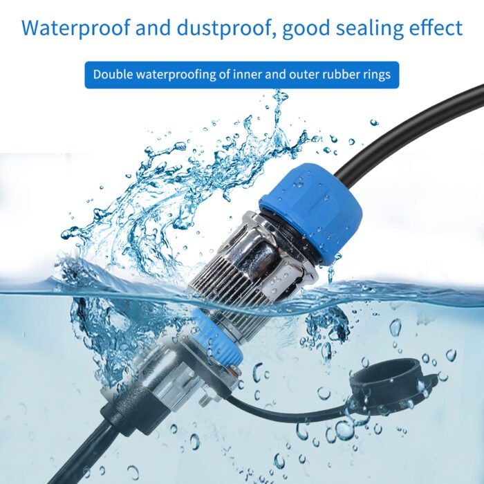 YXY YPM20D-CAT6-A Waterproof RJ45 CAT6 D-Type Flange Bulkhead Connector