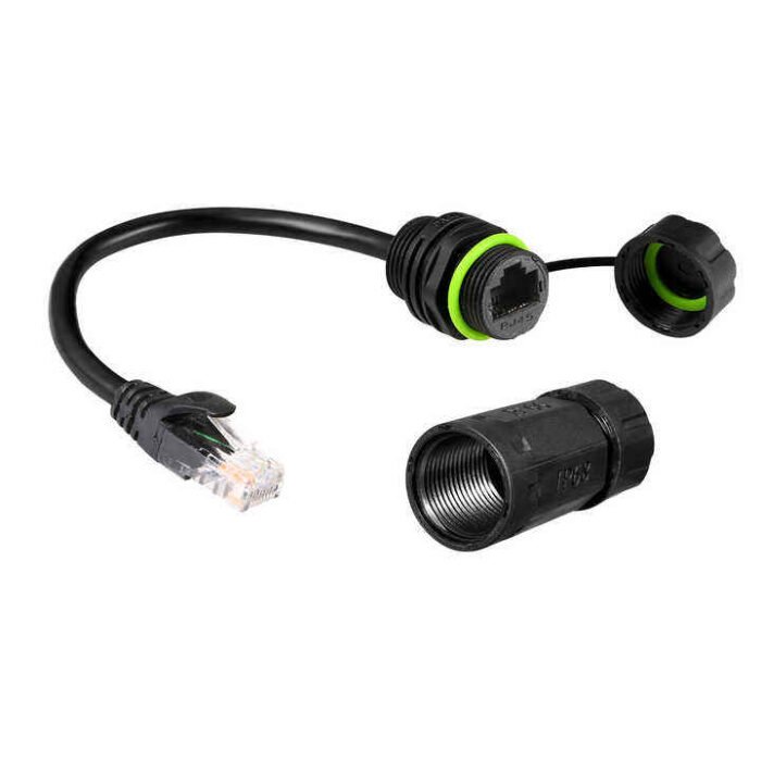 YXY YPM20-RJ45-C02 Waterproof RJ45 Panel Connector IP68 (Female to Male Tail)