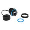 YXY YPM23-CAT6-B Waterproof RJ45 CAT6 Panel-Mount Bulkhead Coupler