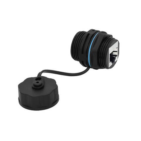 YXY YPM23-CAT6-C Waterproof RJ45 CAT6 Panel Connector (Female to Male Tail)