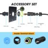 YXY YPM20-RJ45-C02 Waterproof RJ45 Panel Connector IP68 (Female to Male Tail)
