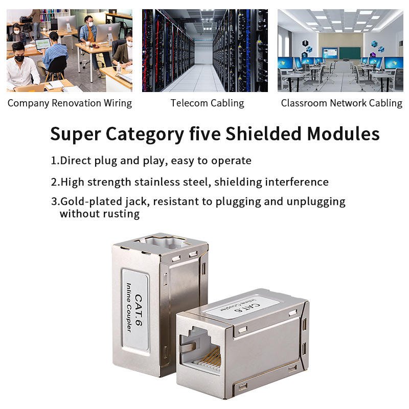 YXY PCM-CAT6-Inline Waterproof Shielded RJ45 CAT6A Coupler