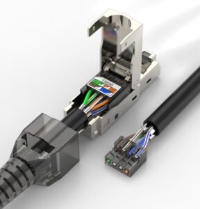 YXY CAT6A-Modules Toolless Shielded RJ45 CAT6A Field Termination Plug