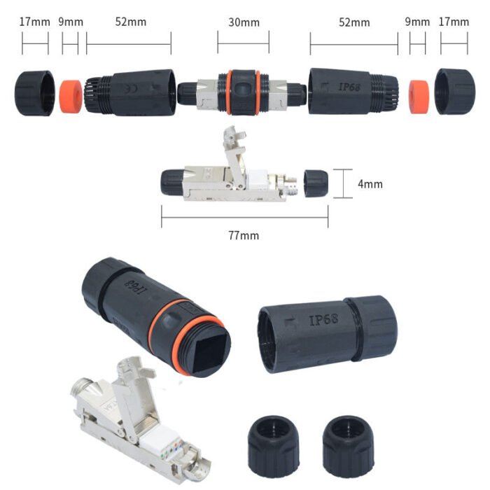 YXY YPM23-CAT6-AX Toolless Shielded RJ45 CAT7 Field Termination Plug
