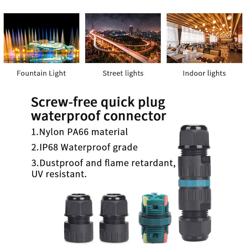 YXY EW-M25B-03 Quick Connection IP68 Waterproof Cable Connector
