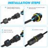 YXY YPM20K-2T2C-A 2-Pin Inline Waterproof Cable Connector IP68