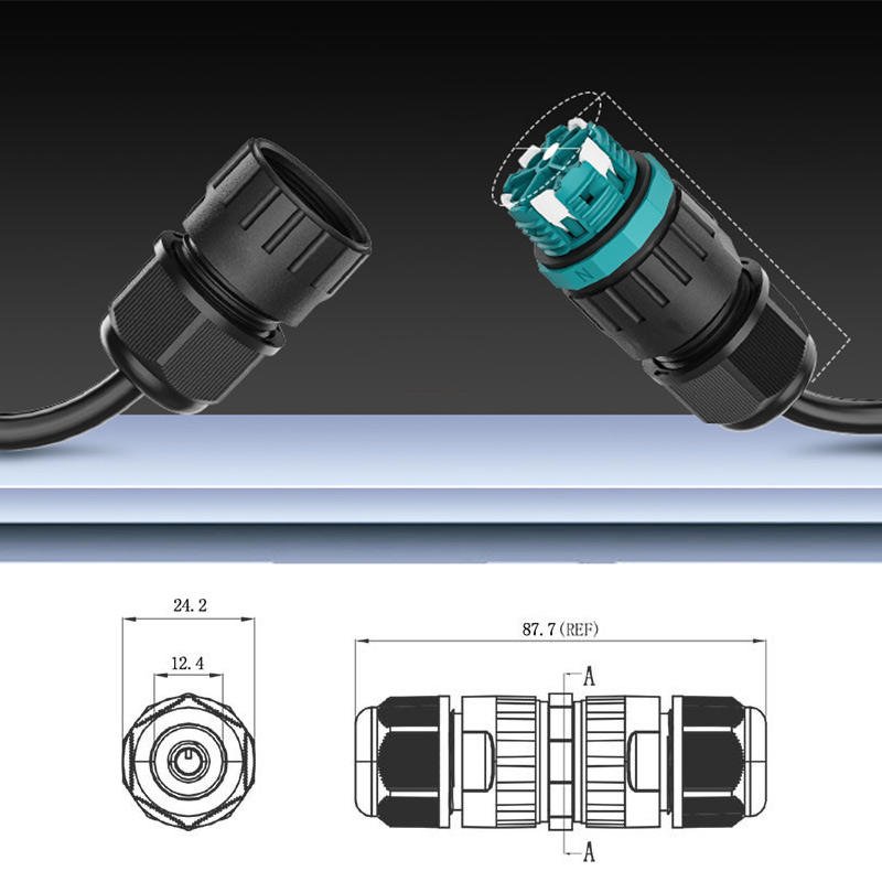YXY EW-M25B-03 Quick Connection IP68 Waterproof Cable Connector