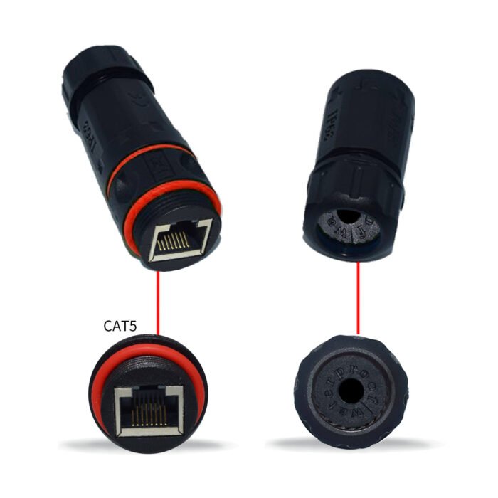 YXY YPM20-CAT5E-A Waterproof RJ45 CAT6 Cable Connector IP68 (Male & Female Pair)