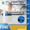 YXY YPM12-2C-B 2-Pin IP68 Waterproof Cable Connector Pair