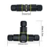 YXY YPM20-3T3C-A T-Shape Junction Box Waterproof Connector IP68 (3-Pin)