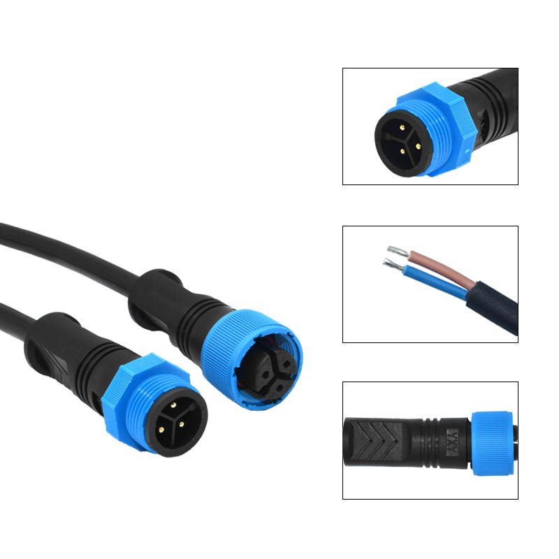YXY M15 3-Pin IP68 Waterproof Male-to-Female Connection Cable