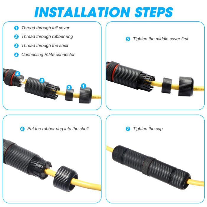 YXY YPM16-RJ45-A Waterproof RJ45 Connector IP68 Female