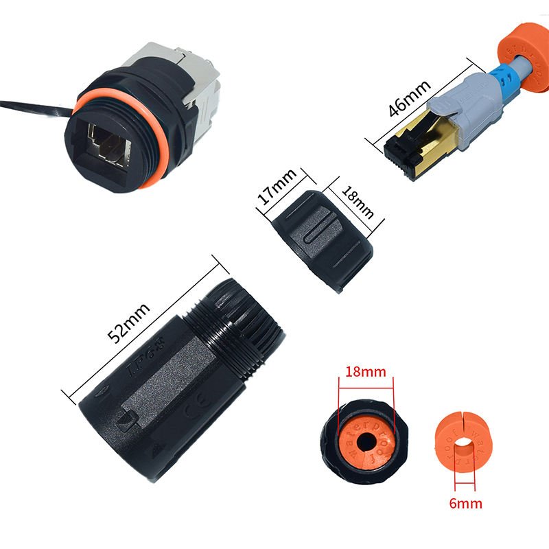 YXY YPM23IDC-CAT6A Toolless RJ45 CAT6A Waterproof Panel Connector