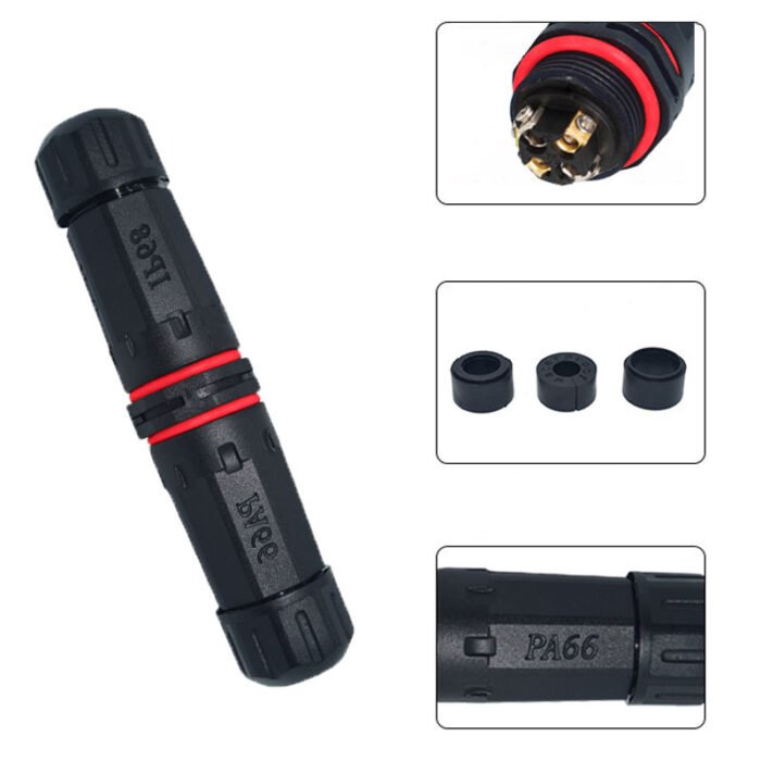 YXY YPM20-2T4C-B Waterproof Cable Connector IP68 (4-Pin)