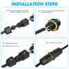 YXY YPM20K-2T3C-A 3-Pin Inline Waterproof Cable Connector IP68