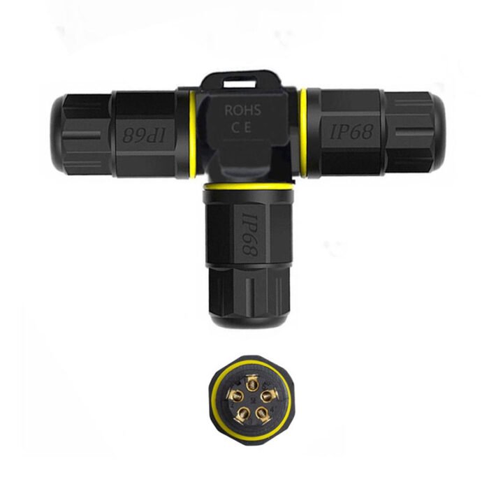YXY YPM20-3T5C-A T-Shape Junction Box Waterproof Connector IP68 (5-Pin)
