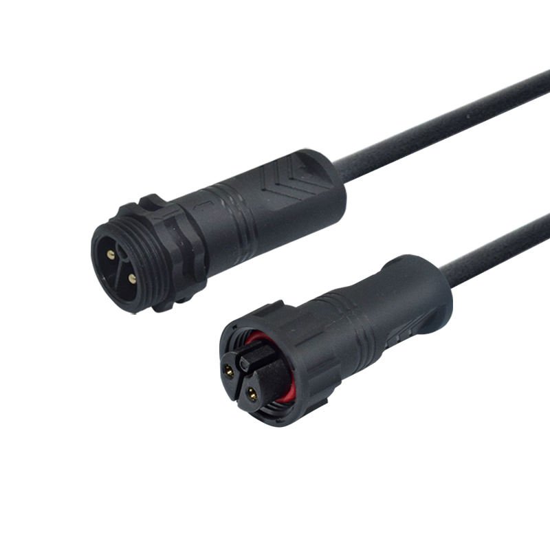 YXY M19 2-Pin IP68 Waterproof Cable Connector (Male/Female Pair)