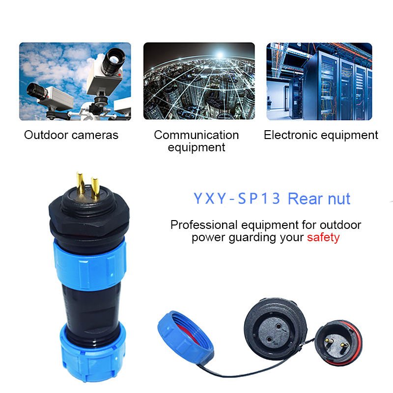 YXY YPSP13-2C-B 2-Pin IP68 Waterproof Circular Aviation Connector