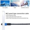 YXY YPM12-2C-B 2-Pin IP68 Waterproof Cable Connector Pair