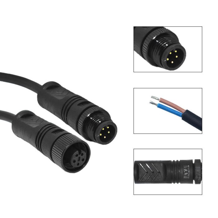 YXY YPM12-5C-B 5-Pin IP68 Waterproof Circular Connector