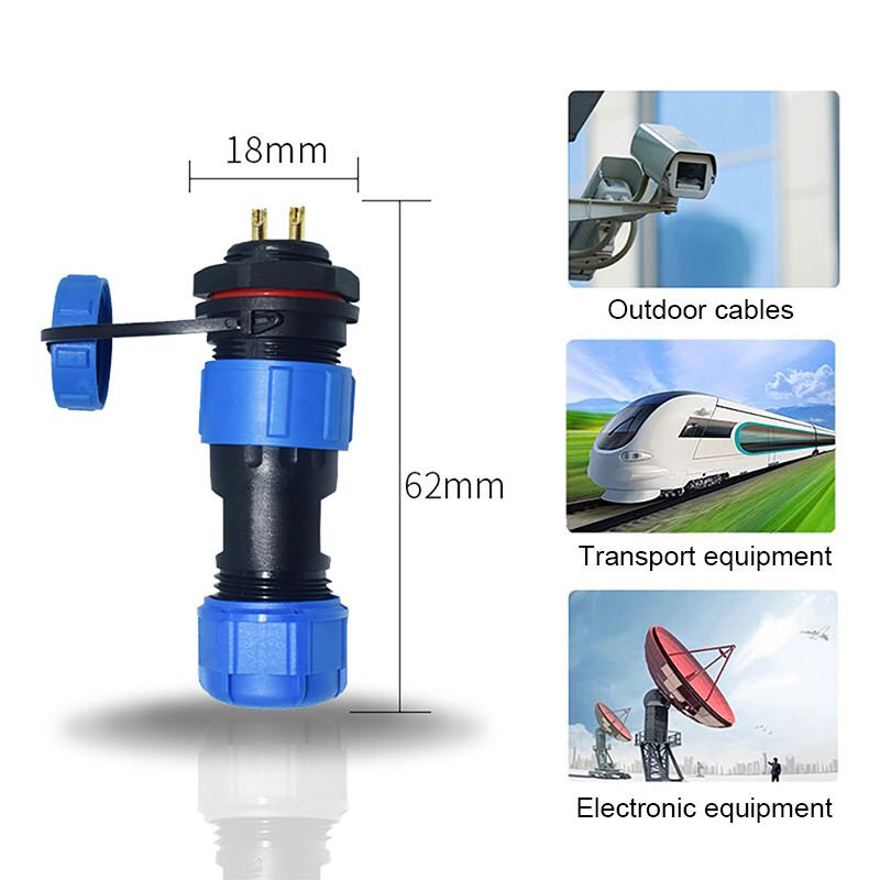 YXY YPSP13-2C-B 2-Pin IP68 Waterproof Circular Aviation Connector