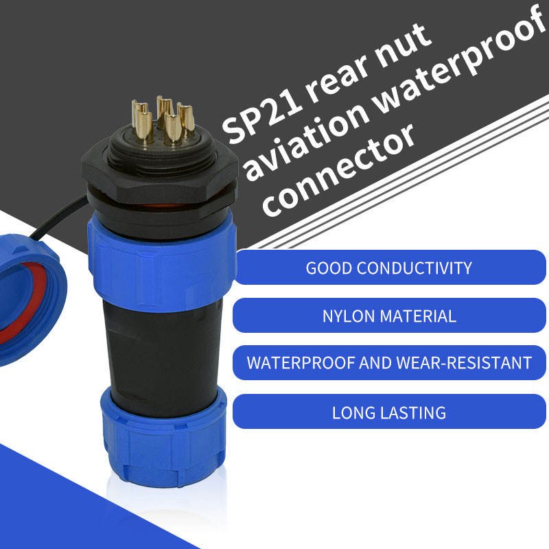 YXY YPSP21-5C-B 5-Pin Circular Aviation Connector (IP68 Waterproof)