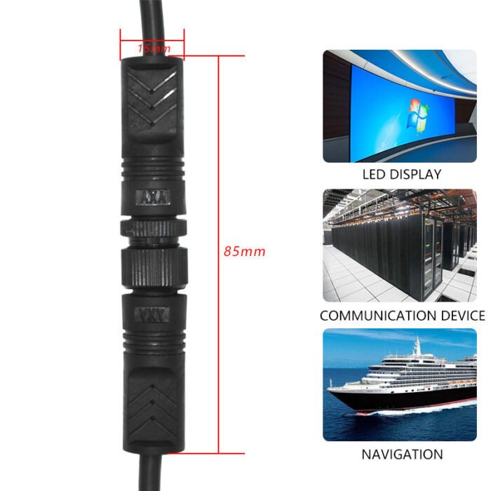 YXY YPM12-5C-B 5-Pin IP68 Waterproof Circular Connector