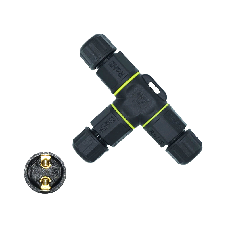 YXY M25 T-Type IP68 Waterproof Cable Joiner Connector (2-6 Pin)
