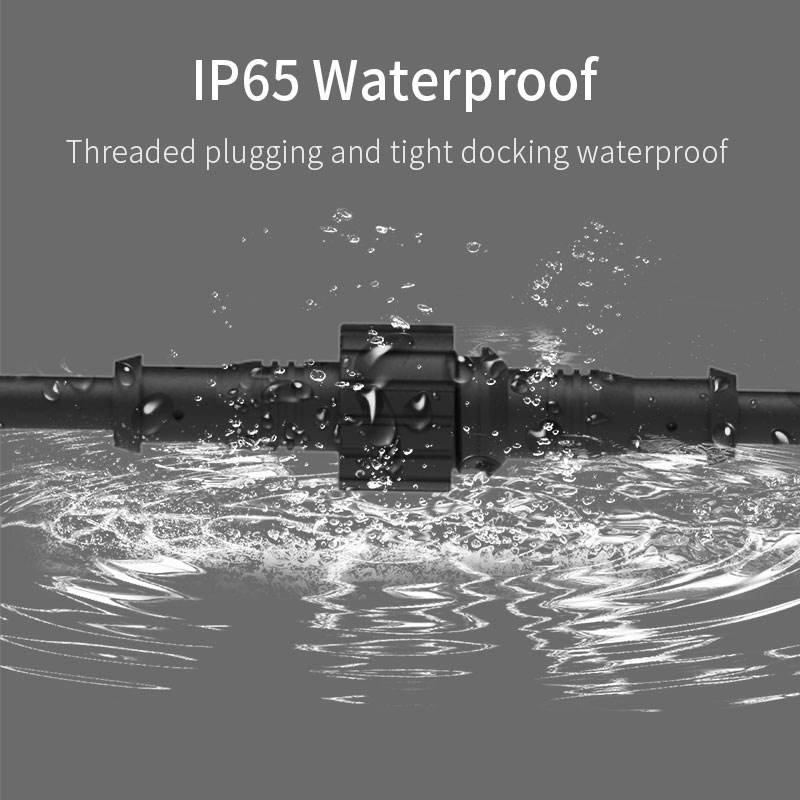 YXY M14 3-Pin IP65/IP68 Waterproof Male-to-Female Connection Cable