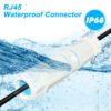 YXY YPM23-CAT6-AW Waterproof RJ45 CAT6 Inline Coupler (White/Blue)