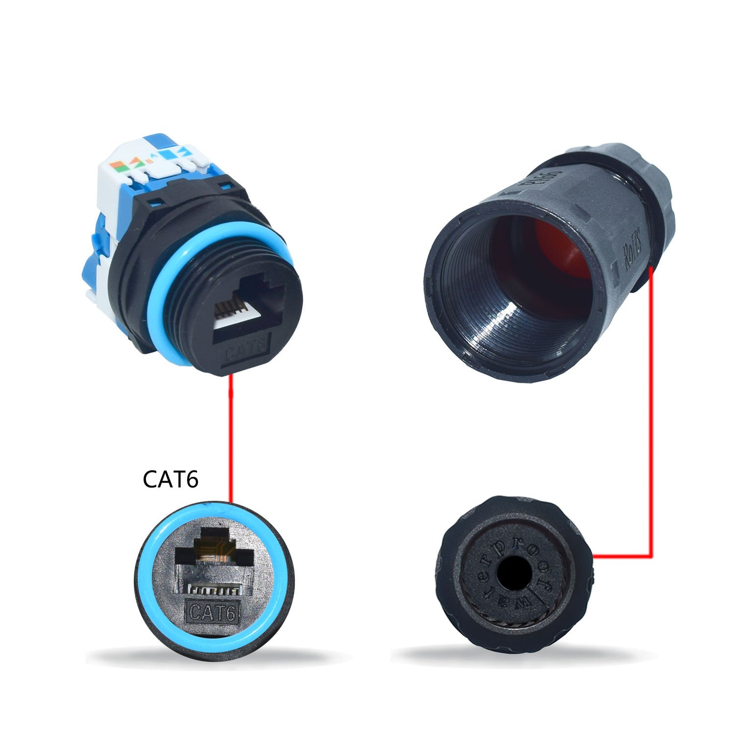 YXY YPM23IDC-CAT6 Toolless RJ45 CAT6 Waterproof Panel Connector