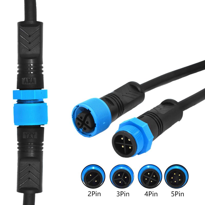 YXY M14 4-Pin IP68 Waterproof Male-to-Female Connection Cable