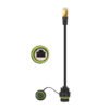 YXY YPM20-RJ45-C02 Waterproof RJ45 Panel Connector IP68 (Female to Male Tail)