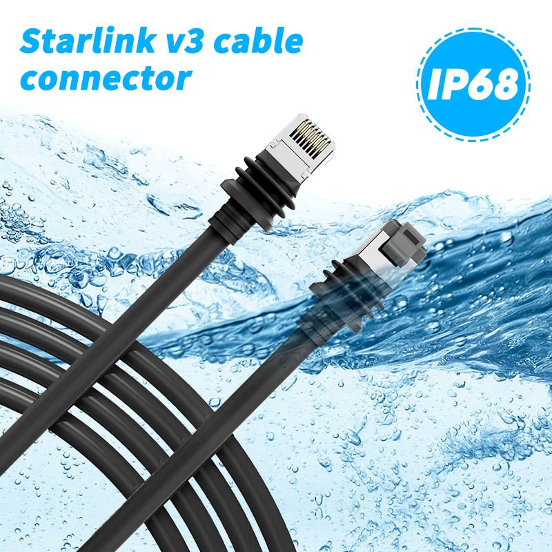Starlink Gen 3 V3 Replacement Cable | IP68 Waterproof CAT6 1200Mbps Shielded Ethernet Cable