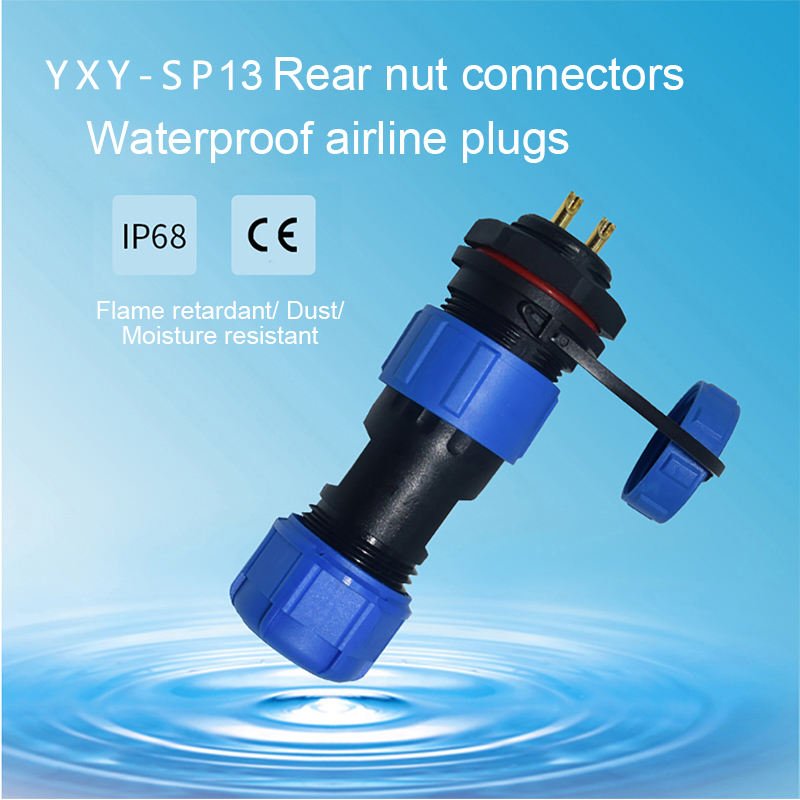 YXY YPSP13-2C-B 2-Pin IP68 Waterproof Circular Aviation Connector