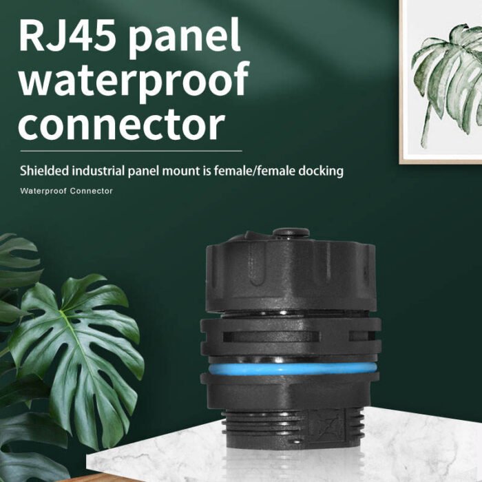 YXY YPM23-CAT6-C Waterproof RJ45 CAT6 Panel Connector (Female to Male Tail)