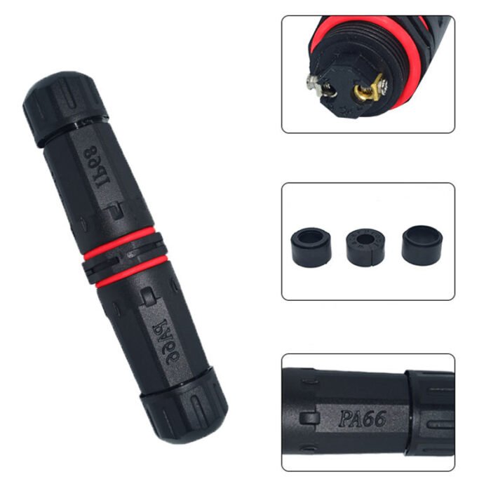 YXY YPM20-2T2C-B Waterproof Cable Connector IP68 (2-Pin)