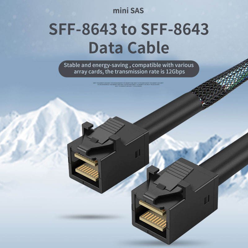 YXY Mini-SAS HD SFF-8643 to SFF-8643 Internal Data Cable