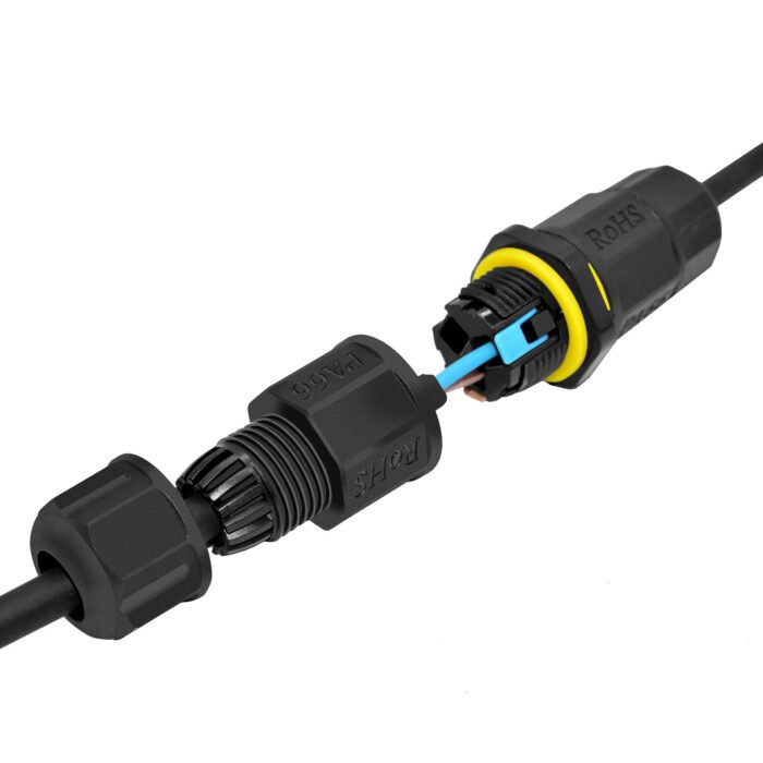 YXY YPM20K-2T2C-A 2-Pin Inline Waterproof Cable Connector IP68