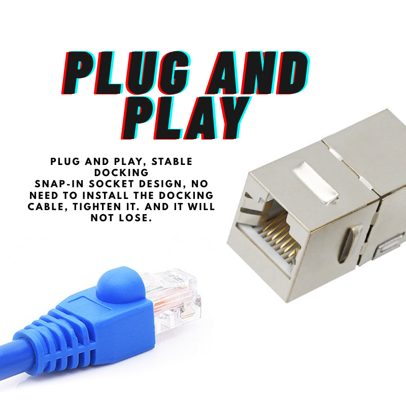 YXY CAT6-STP-CPL-01 Shielded RJ45 CAT6 Female-to-Female Keystone Coupler