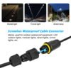 YXY YPM20K-2T2C-A 2-Pin Inline Waterproof Cable Connector IP68