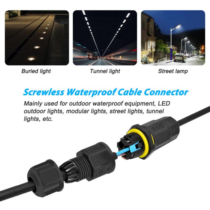 YXY YPM20K-2T2C-A 2-Pin Inline Waterproof Cable Connector IP68